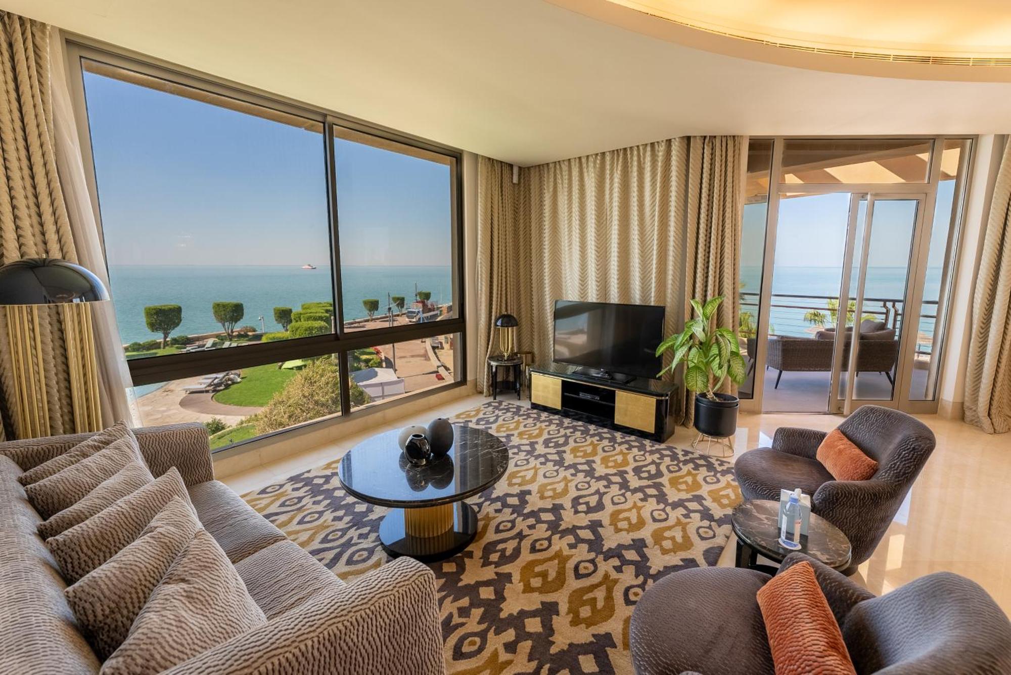 Marina Hotel Kuwait City Exterior photo A living room at the Kempinski